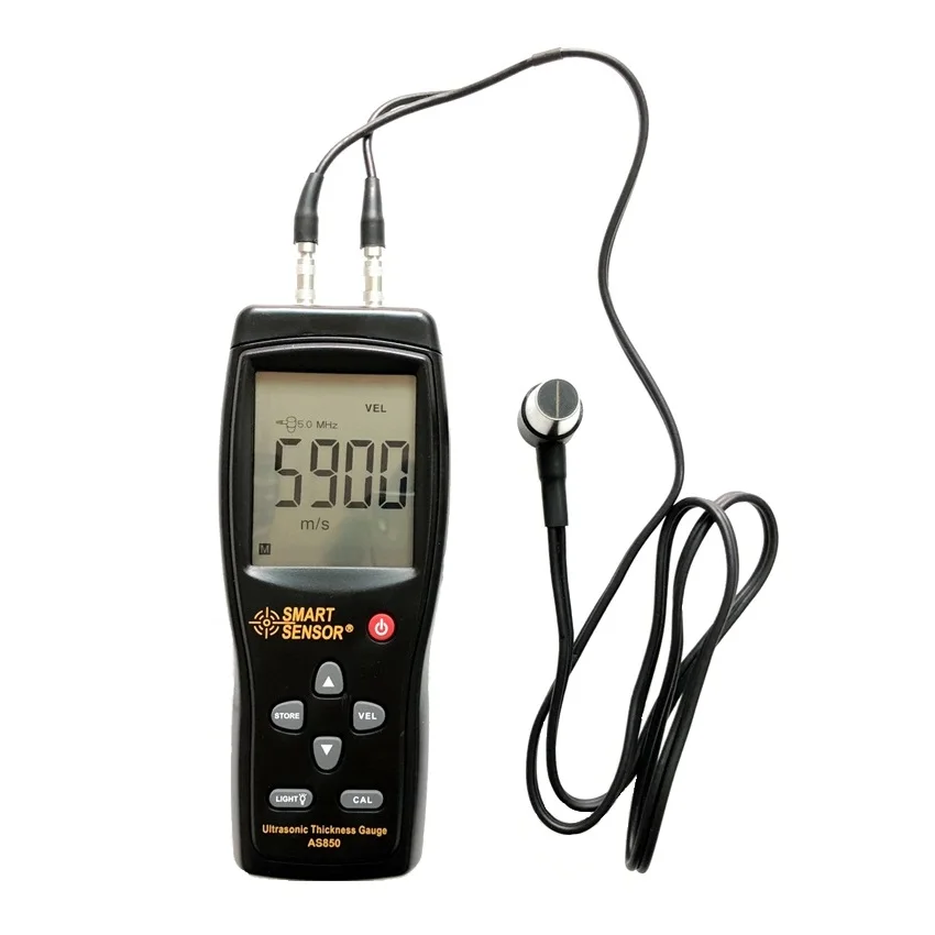 AS850 Ultrasonic Thickness Gauge Tester Sound Velocity Meter Metal