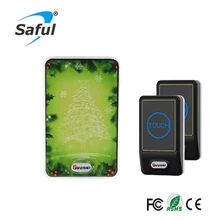 Saful беспроводной дверной звонок Водонепроницаемый 150 м дальний светодиодный свет 28 Мелодия 2 Открытый передатчик+ 2 Крытый беспроводной дверной Звонок