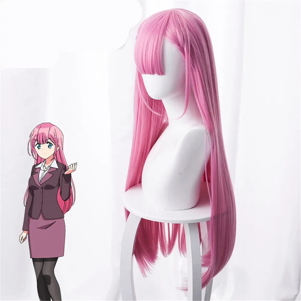 Аниме мы никогда не учим Kirisu Mafuyu косплей волос 80 см косплей фиолетовый розовый термостойкий синтетический перукас