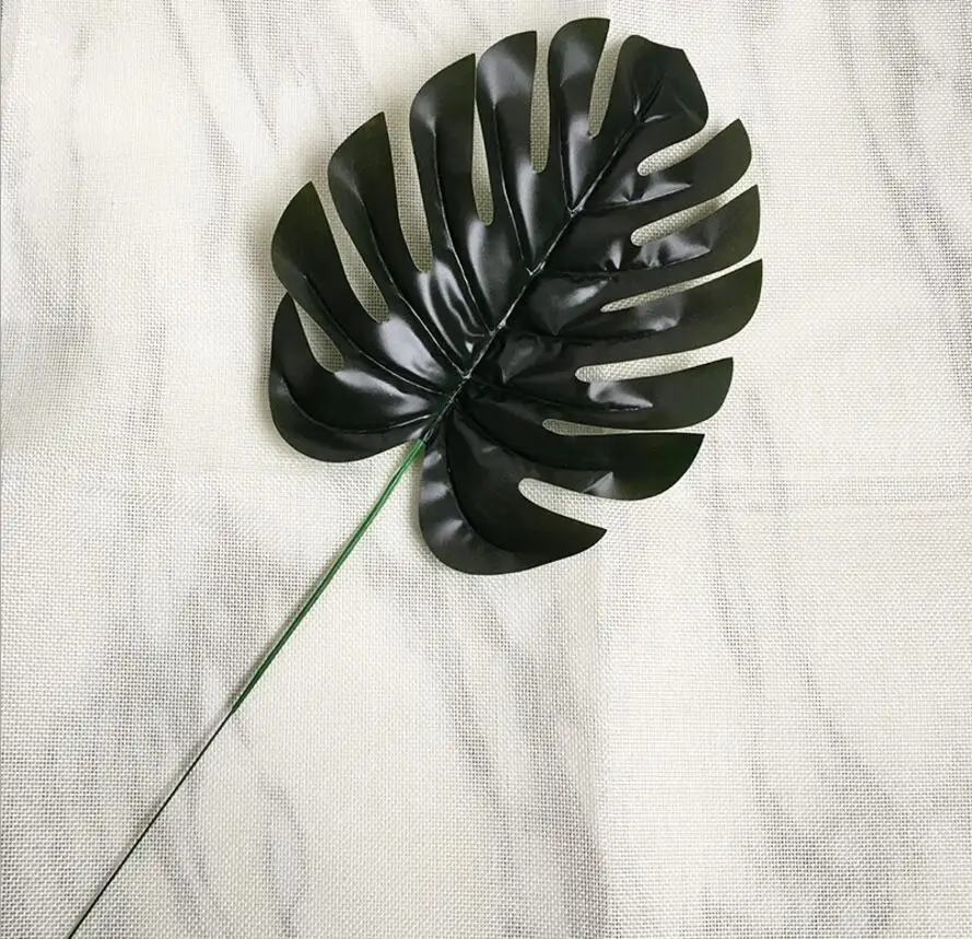 20шт искусственные листья Monstera deliciosa либм для рукоделия Свадебный букет украшение венки для Дома Офиса