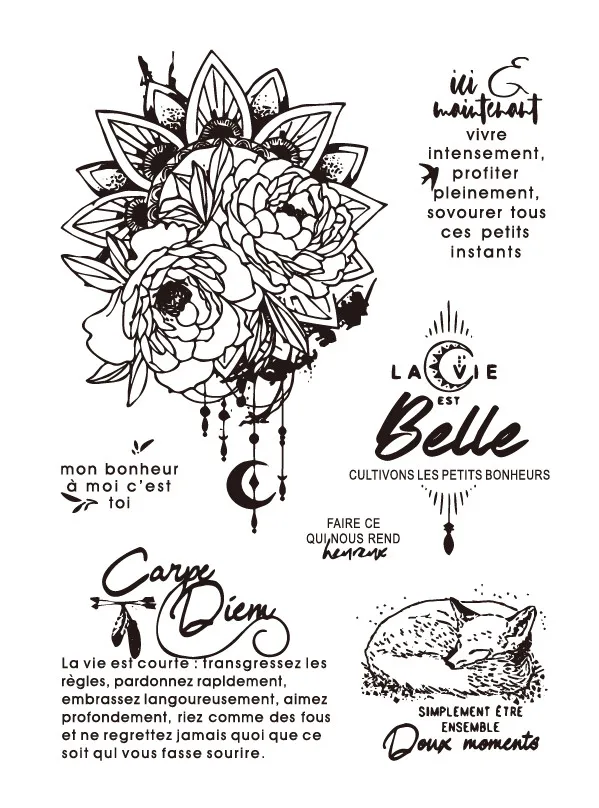 

French Transparent Clear Stamps for DIY Scrapbooking/Card Making/Kids Christmas Fun Decoration Supplies