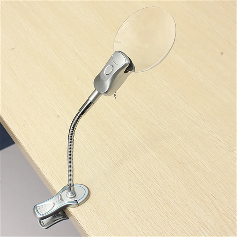 Table Lamp Kits For Sale Hot Sale 2 LED Lamp Magnifier Clip-on Desk Table Magnifying Glass Loup Watch Repair