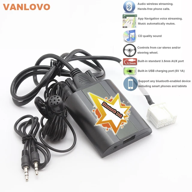 Bluetooth Link Car Kit W Aux In Interface For Honda Accord Civic Cr