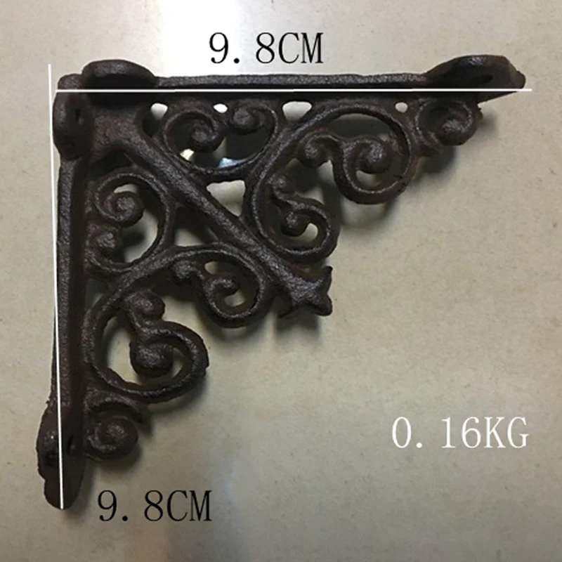 2 шт./одна пара Античный Чугун настенный держатель для дисплея сверхмощный металлический держатель полки домашний декор