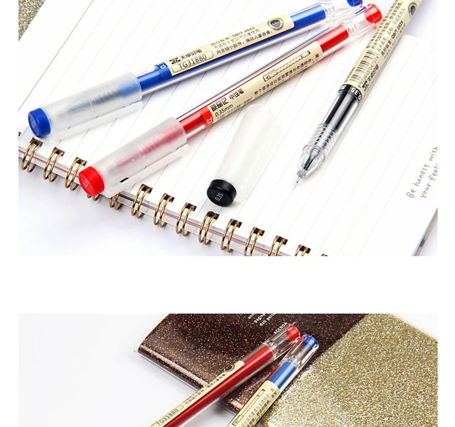 3 pcs Brief Style Japanese Gel Pen 0.35mm Black Blue red Ink Pen