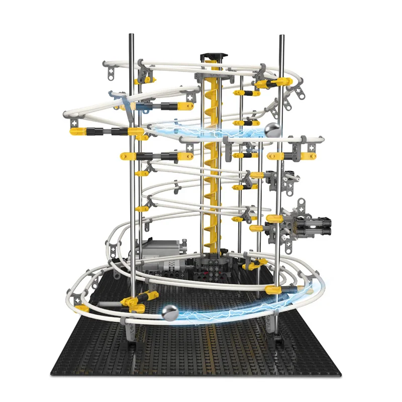 Пальчиковые горки, 3 уровня, игрушки, модель Spacerail, строительные наборы, Мраморная игра, Космический рельс, горки, игрушки для детей - Цвет: Space Rail