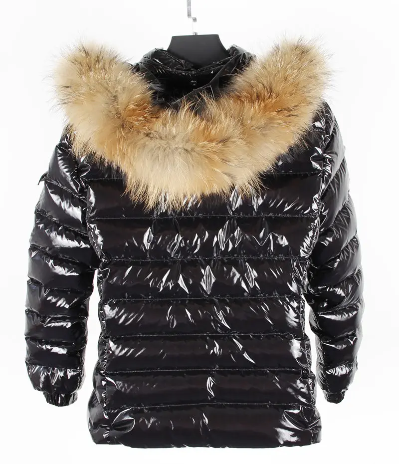 Длинная женская зимняя куртка, пальто с натуральным мехом, парка на утином пуху, пальто с воротником из натурального меха енота, Толстая теплая черная уличная одежда, Новинка