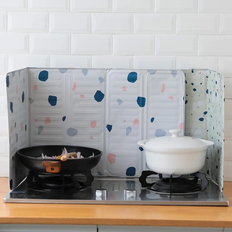 Алюминиевая фольга масляный блок нефтяной барьер газовая плита для приготовления пищи теплоизоляция анти-брызг масла перегородка кухонные принадлежности