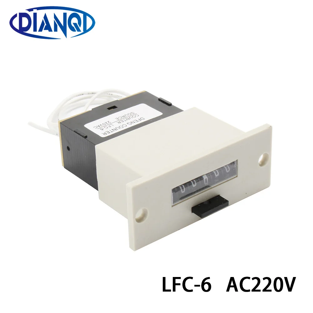 AC220V LFC 6 цифр механические ЭЛЕКТРОМАГНИТНЫЕ Счетчик промышленный счетчик|counter