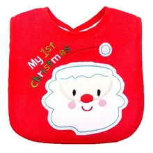 1 шт. Детские Бандана Нагрудники baberos Новорожденные Санта Клаус Bavoir Младенцы слюнявчик медведь полотенце вышитые Babero Рождественский подарок