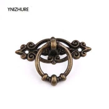 

10PCS Antique Furniture Handles Vintage Cabinet Knobs and Handles Kitchen Cupboard Dresser Door Drawer Ring Pull Handles