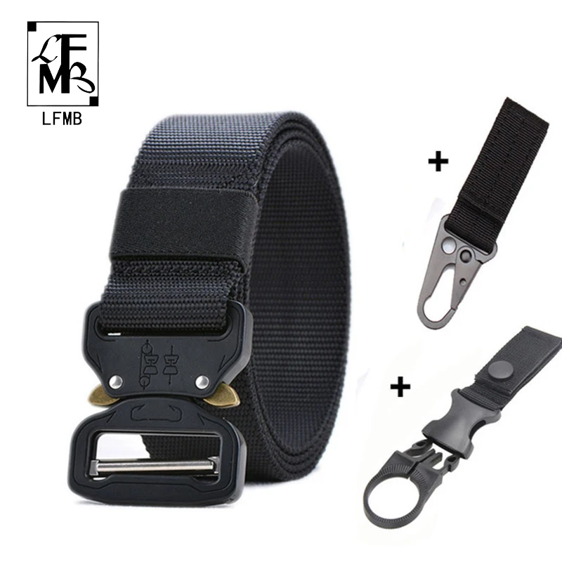 

[LFMB]Tactical Belt Set Military Nylon Outdoor Belts Men Training Belt Metal Tactical Strap Sets Hunting Accessories