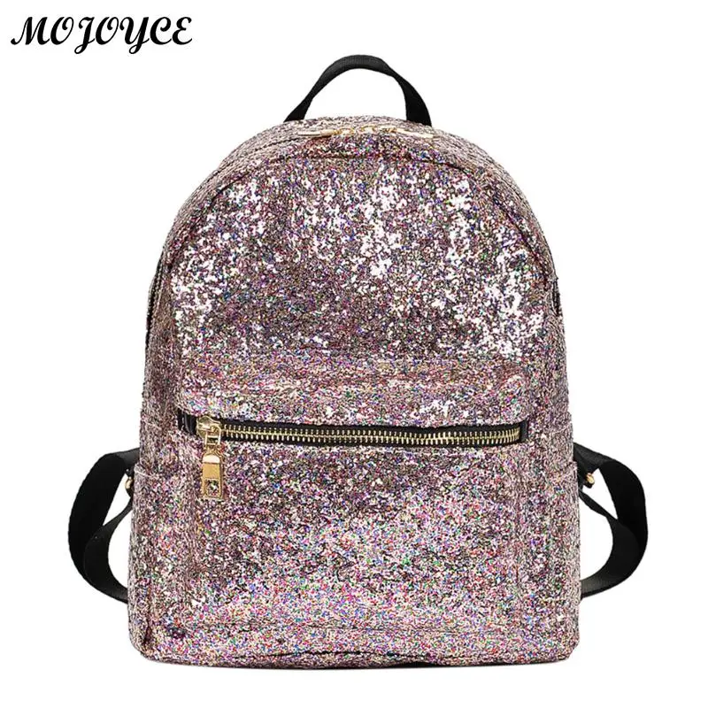 

Women Sequins Backpacks Glitter Large Sequins School Bags Travel Square Shoulder Bags Fashion Brand Female Girls Shine Backpack