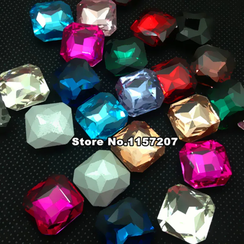 

Square Octagon Glass Crystal Stone ,Pointback Glass Rhinestone