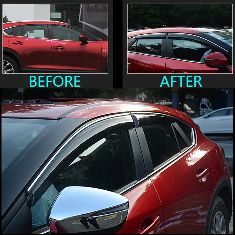Подходит для 2012 2013 2014 2015 2016 Mazda Cx 5 Cx5 Боковая дверь окна Дефлекторы защита козырек