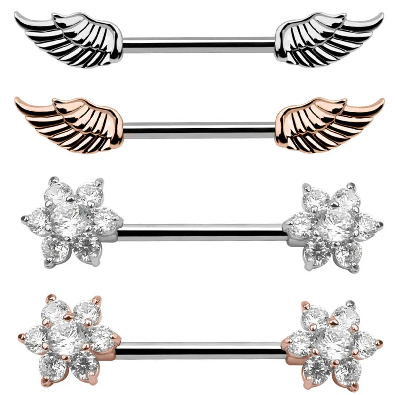 Piercing Nipple Steel Barbell Rose Gold Stainless Steel Nipple