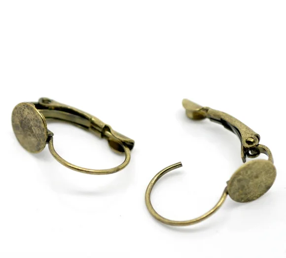 

DoreenBeads Antique Bronze Earring Clip Findings 21x13mm(7/8"x1/2"), sold per packet of 4 Pieces new