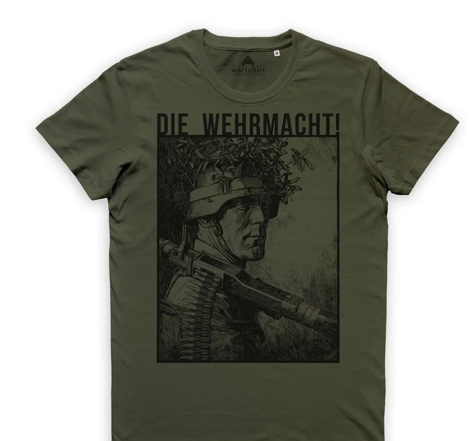 Футболка с принтом Heer Soldaten Infanterie Division Stahlhelm летняя повседневная футболка |