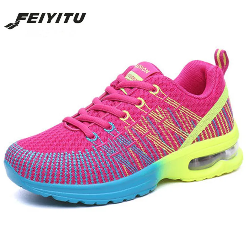 

Feiyitu Women Breathable mesh Casual shoes Woman Flat platform shoes Air damping fashion zapatillas mujer casual tenis feminino
