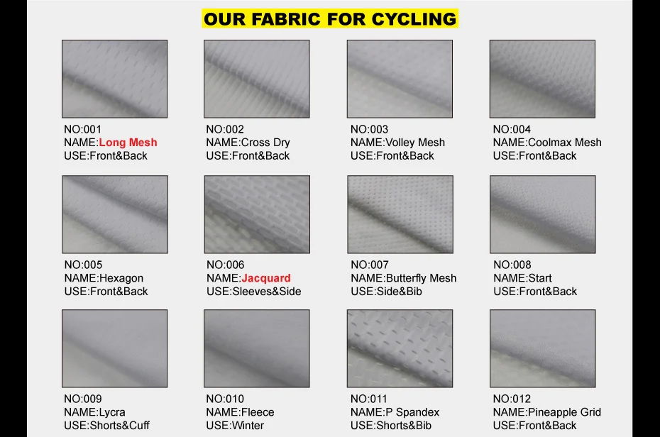our cycling fabric