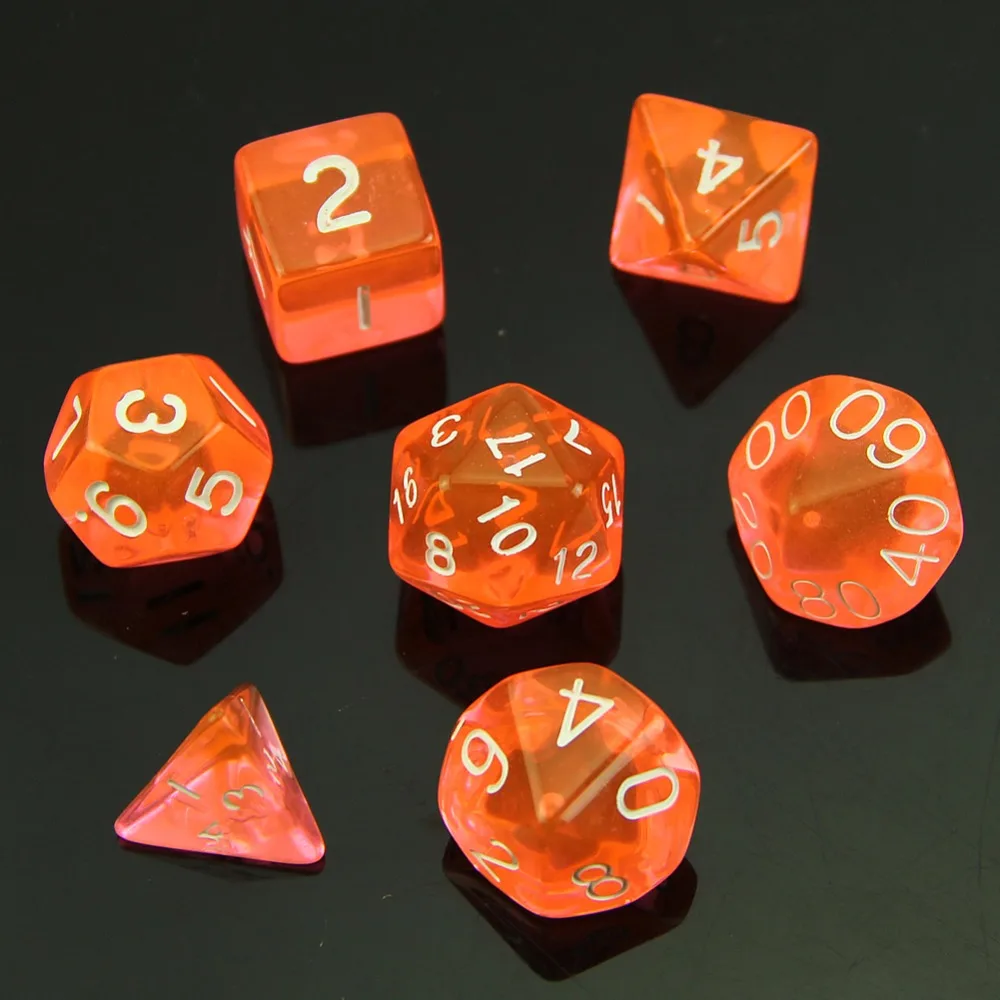 New 1set MTG RPG D&D DND Poly Dice Board Game set of 7 sided die D4 D6