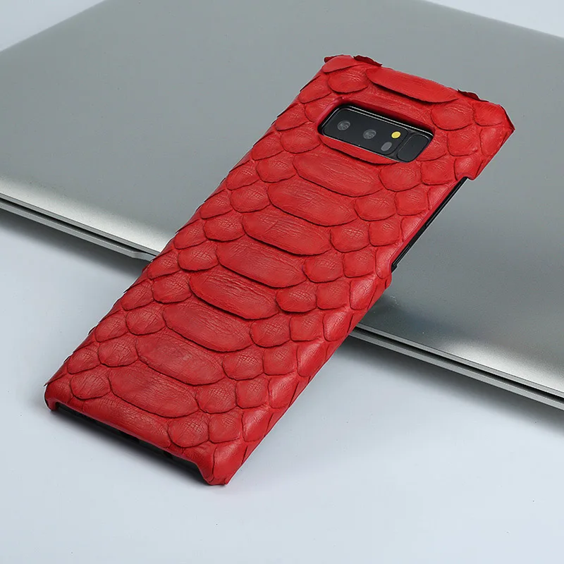 Натуральная кожа с классическим змеиным принтом Роскошный чехол для телефона для samsung Galaxy S10 плюс S8 S9 s8 PLus Note 10 плюс 9 S7 край a50 a70 a9 a8 a7 - Цвет: Red