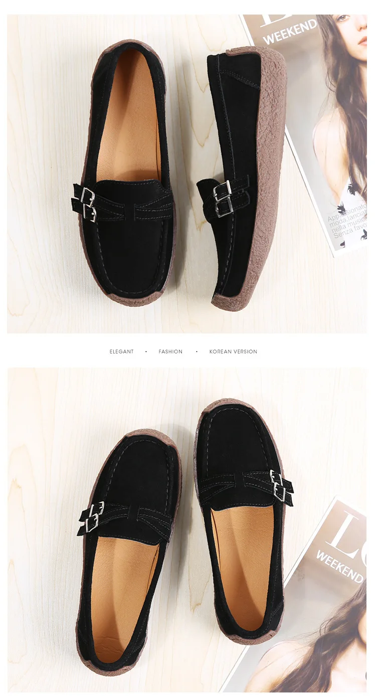  Cross-border7032 Spring European and American New Snail Shoes Outside Leather Leisure Sports Shoes