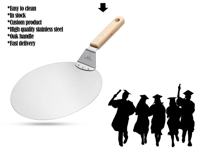 Алюминиевая Лопата для пиццы с длинной деревянной ручкой Кондитерские инструменты аксессуары лопатка для пиццы лопатка для выпечки торта резак