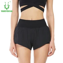 Быстросохнущая Для женщин шорты для бега анти-пот стрейч школа Фитнес Йога спортивные короткие штаны тонкий тренажерный зал пот шорты Размеры S к XXL