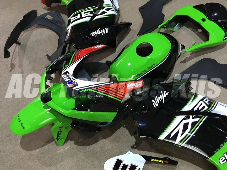 Инжекционный обтекатель антиблокировочной системы комплект для Kawasaki ninja250 2008- EX250 250 2008 09, 10, 11, 12, 13, 14, Обтекатели+ крышка бака красного и зеленого цвета