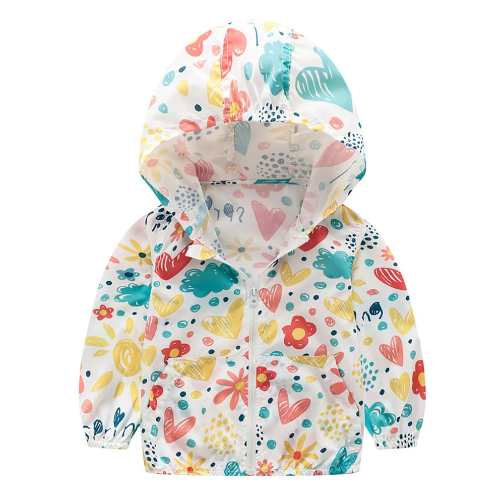 M08 Fashion Girl Hoodie UV Protection Coat Child Thin Breathable Beach ...