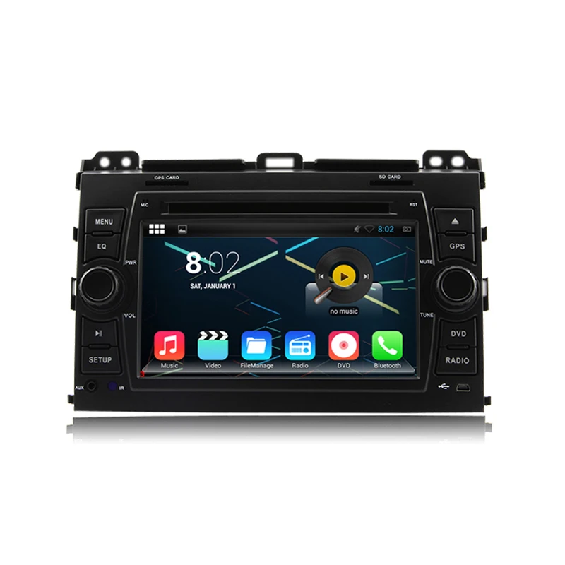 

Octa Core 1024*600 Android 6.0 Car DVD GPS Navigation Multimedia Player Car Stereo for Toyota Prado Cruiser 120 2003-2009 Radio