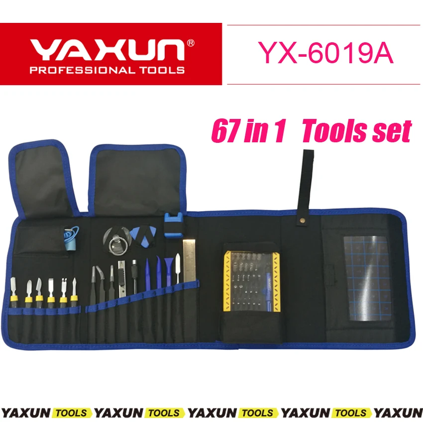 

New Yaxun YX6019A Multi-function repairing Tool bag,precision screwdriver set for mobile iphoneX/7G/Samsung/ipad/computer/laptop