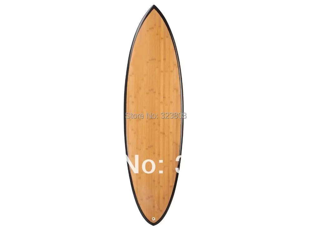 free shipping bamboo design short surfboard surf board fiberglass
