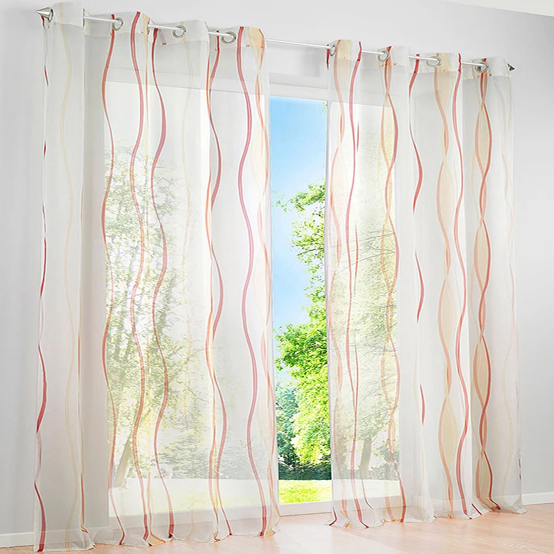 listrado cortina tecidos digital impresso processo cortina para sala de estar decoração