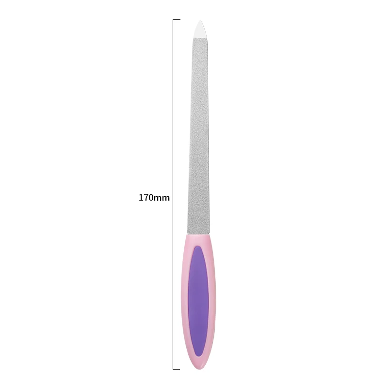 Пилочка для ногтей, двусторонний металлический шлифовальный стержень, скраб для маникюра, педикюра, инструменты для удаления лака из нержавеющей стали, гель для УФ-акрила