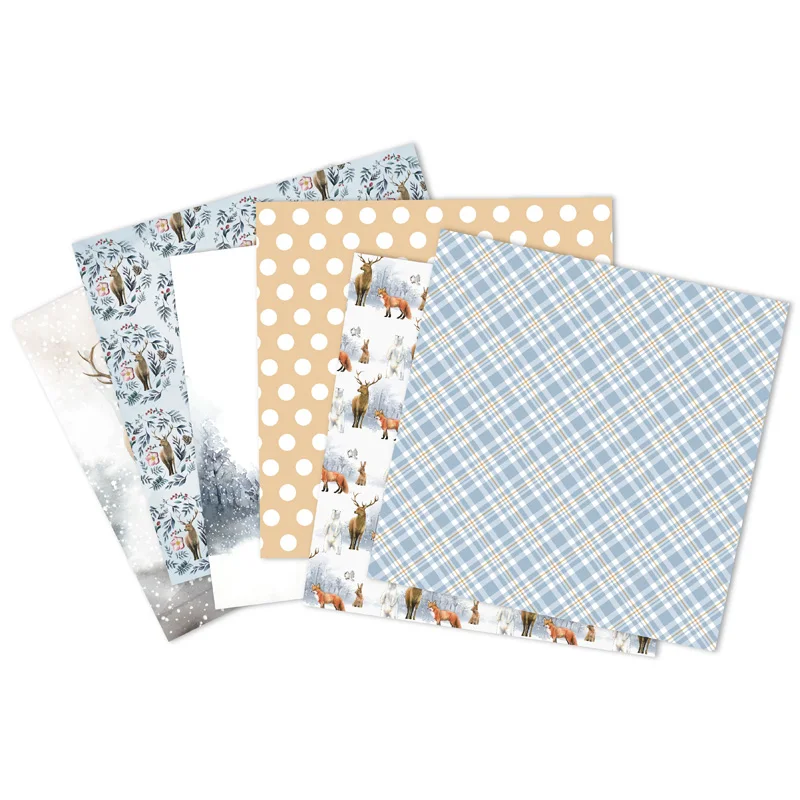12 листов зимние подставки для семейного альбома бумага Оригами художественный фон изготовление бумажных карточек DIY записная книжка