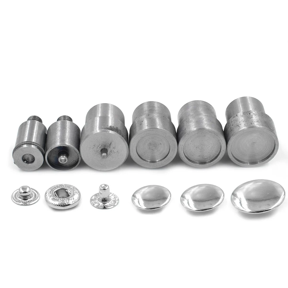 

15mm Snap buttons mold Metal tools Snaps die Hand press machine Button install mold Top cover 17mm 20mm diameter 6PCS=1SET