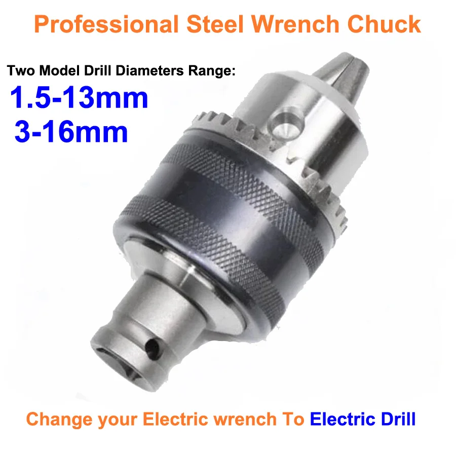 1/2" 20-UNF Electric Wrench Chuch 2 Pit 2 Slot Electric Hammer Drill Chuck Head To Be Drill And Screwdriver