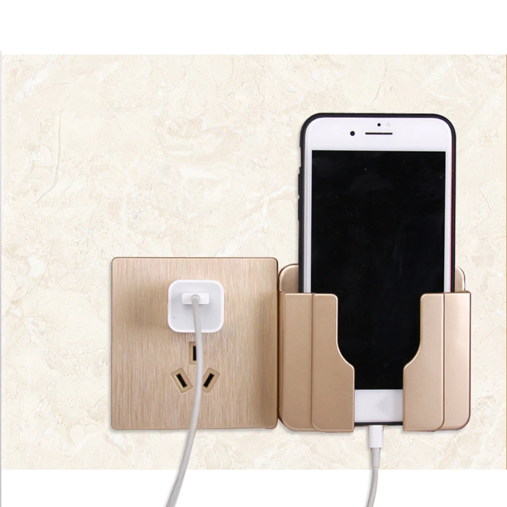 New Practical Wall Sticking Phone Holder Socket Paste Type Adhesive