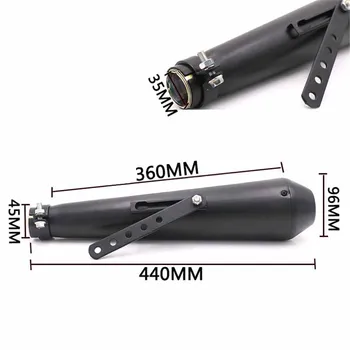 Universal 39-46mm Motorcycle Muffler Exhaust Retro Vertical Back Pressure Case For Harley GY6 CBR CBR125 CBR250