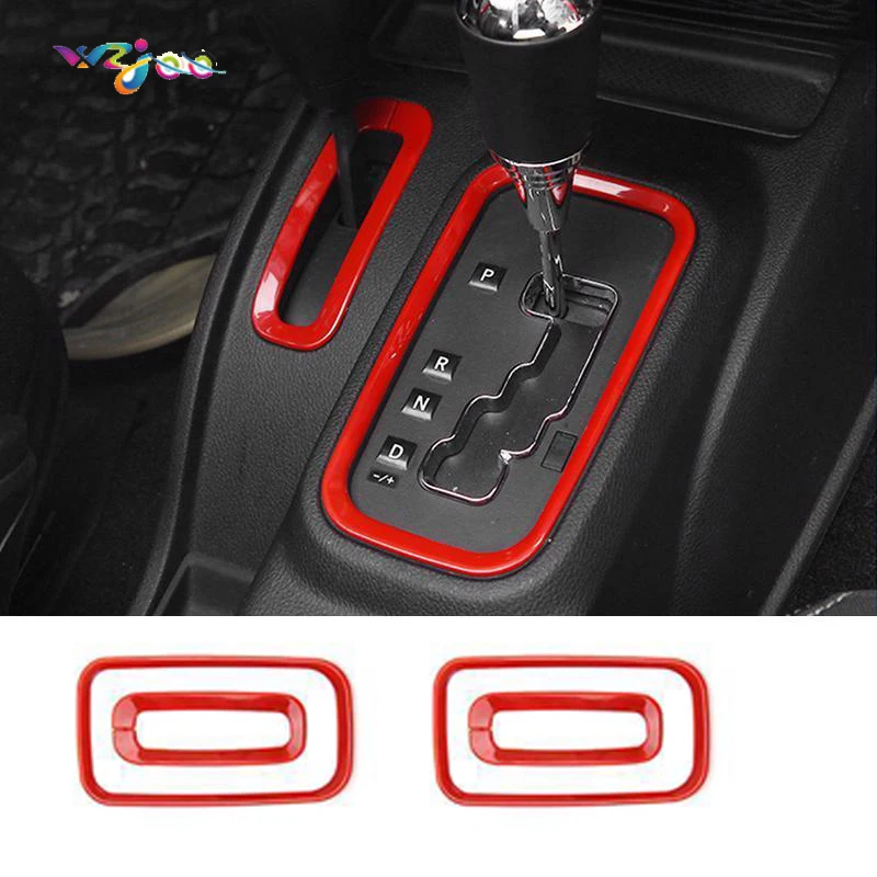 WZJOO 2pcs set Car Interior Accessories Set Gear Shift Box Panel Trim Cover for 2011 - 2018 Jeep JK Wrangler & Unlimited | Автомобили и