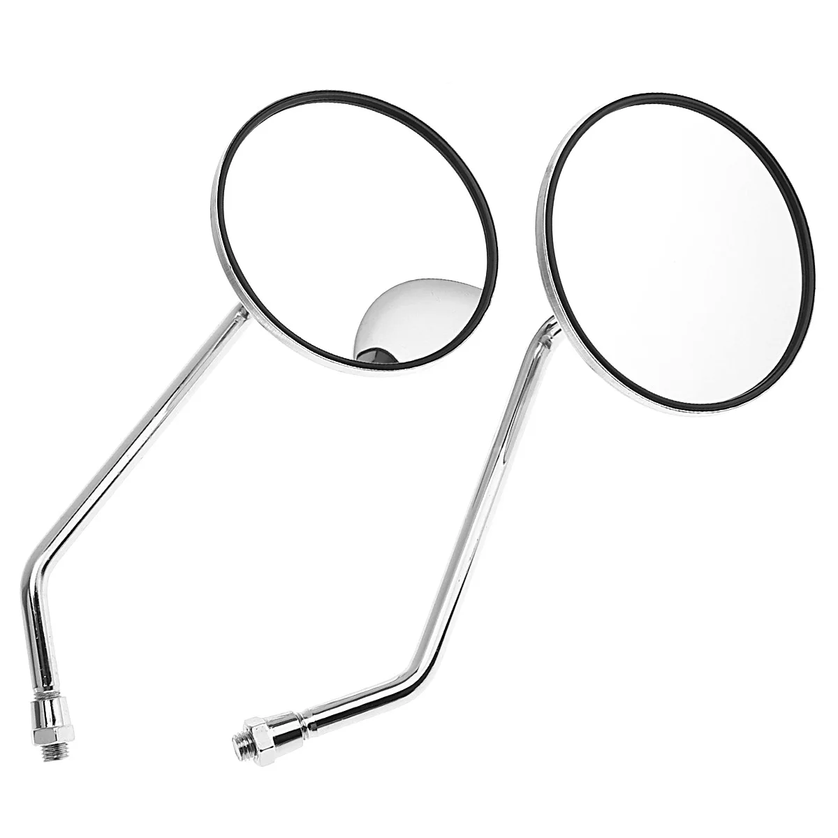 

Motorcycle Round Iron Mirror 2pcs 10mm Modified Plated Universal Motorcycle Rearview Mirror