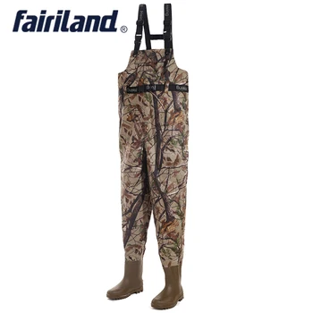Comfortable Overall chest Fishing waders with wading pants wading boots adjustable shoulder strap ultra abrasion resistance