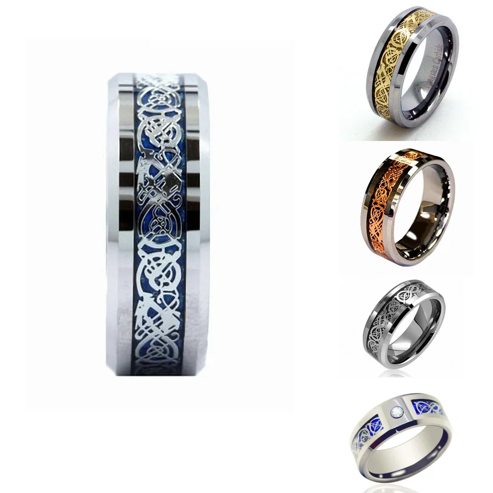 queenwish 8mm white tungsten ring dragon inlay couples promise rings promise ring sets fashion jewelry in rings from jewelry accessories on aliexpresscom - Tungsten Wedding Ring Sets queenwish 8mm white tungsten ring dragon inlay couples promise rings promise ring sets fashion jewelry in rings from jewelry accessories on aliexpresscom - Tungsten Wedding Ring Sets