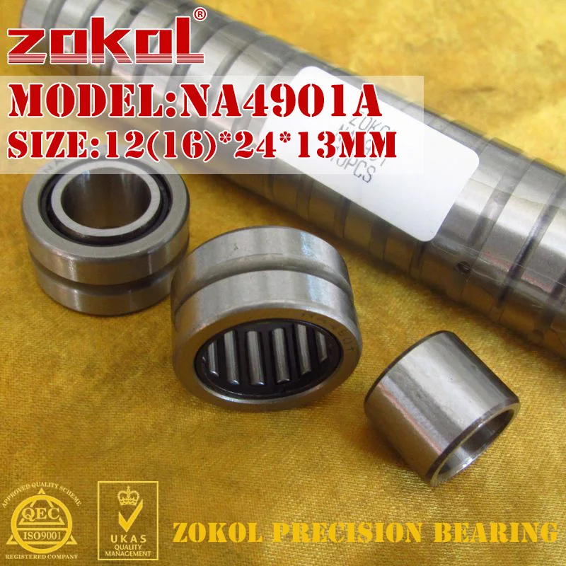 Подшипник ZOKOL NA4901 A NA4901A игольчатый роликовый подшипник с наконечником 12(16)* 24*13 мм |