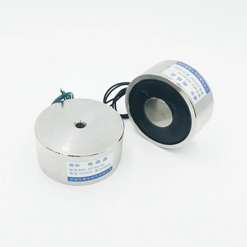 

Holding Electric Magnet Lifting P65/30 DC12V 24V 80Kg 800N Waterproof Solenoid Sucker Electromagnet