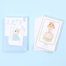 30 листов/набор милый маленький кролик открытка/поздравительная открытка/рождественские и новогодние подарки
