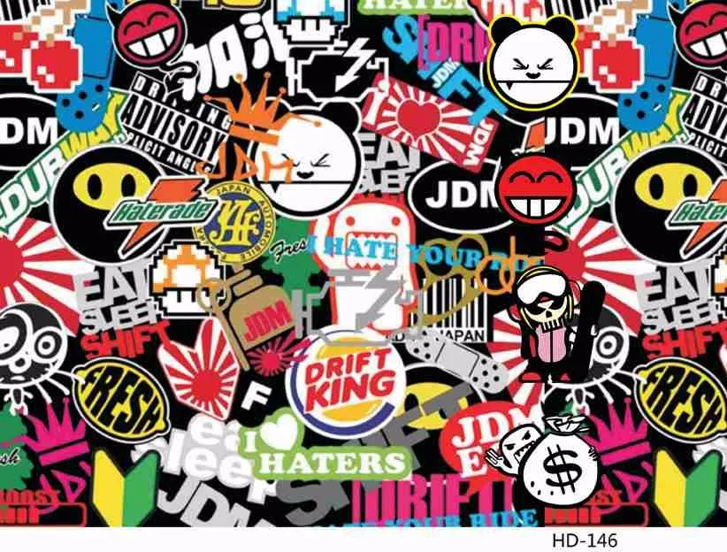  Sticker Bomb Sheet - JDM EURO DRIFT VW car wrapping films styling stickerbomb foil (15)