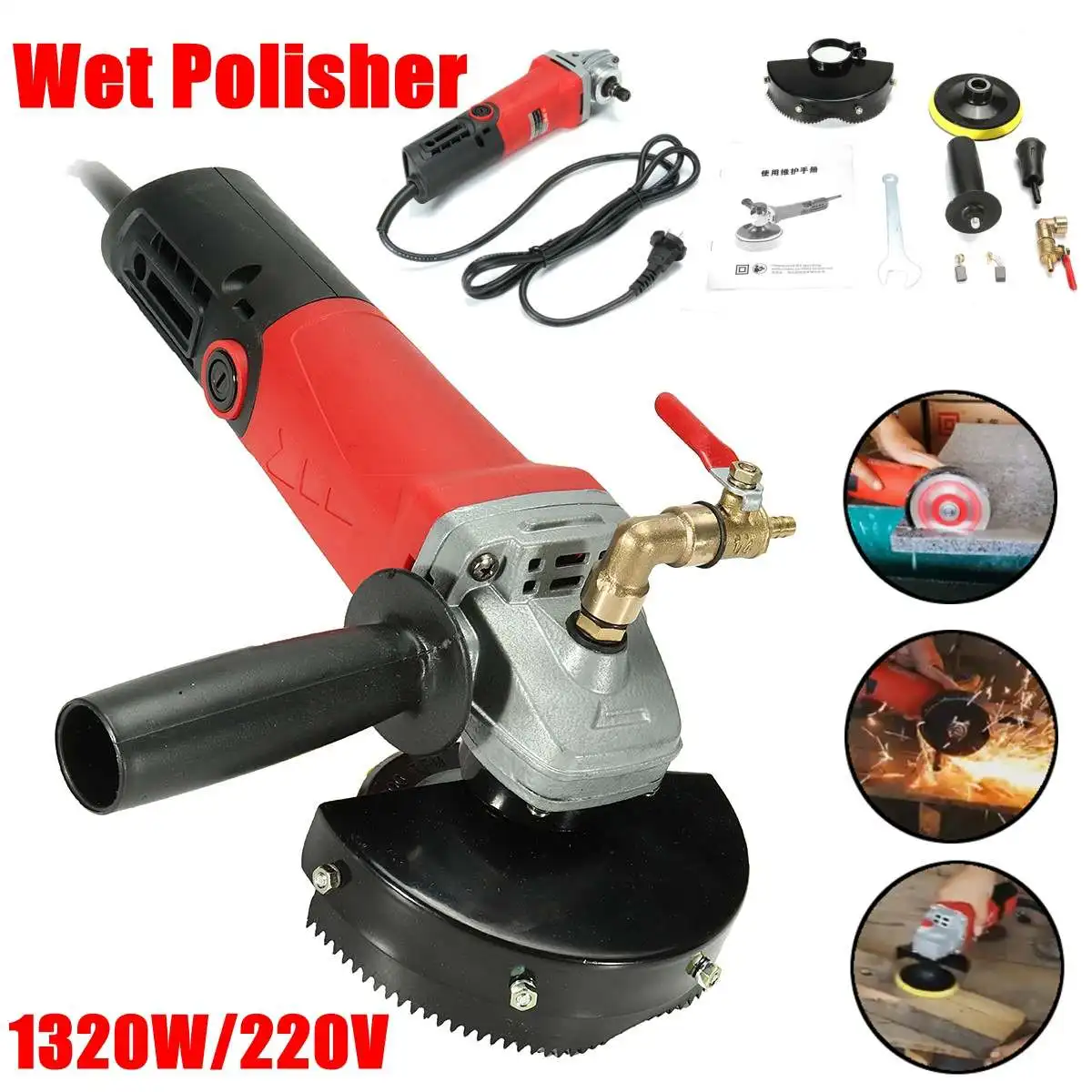 

220V Polisher Polishing Machine Electronic Wet Stone Polisher